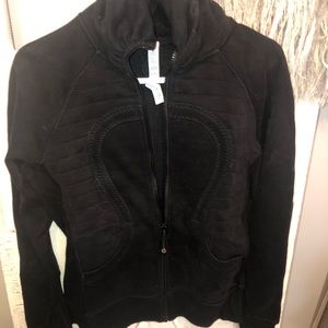 Lululemon black zip-up sweatshirt, size 6